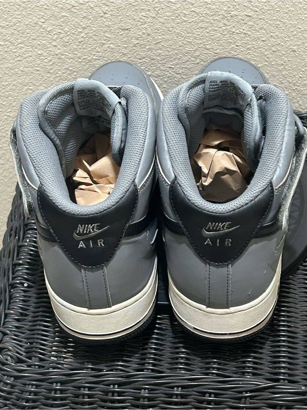Size 12 Nike Air Force 1 Mid ‘07 Cool Grey 315123-026 - Picture 4 of 9